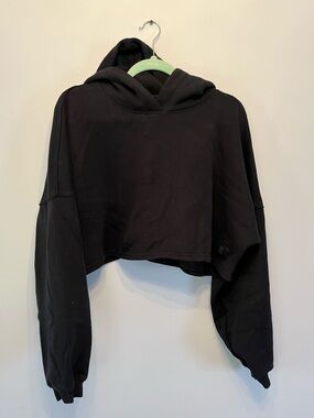 Savage X Fenty Black Cropped Hoodie